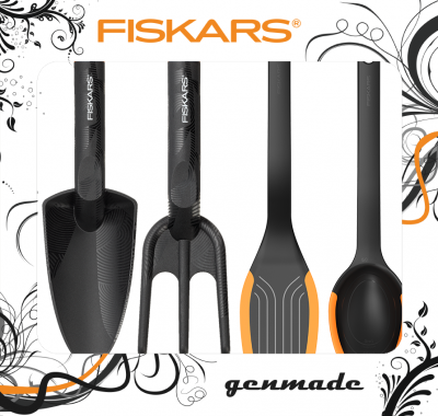 Fiskars dárková sada drobných nástrojů - černá